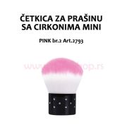 Četkica za prašinu sa cirkonima mini PINK br.2 Art.2793